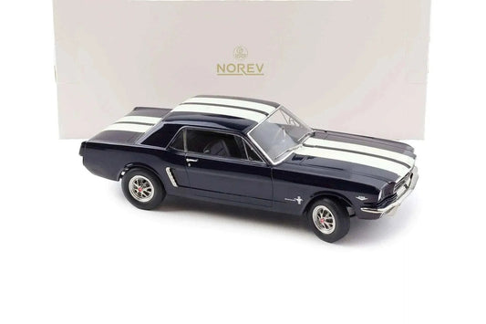 Norev 1965 Ford Mustang Hardtop Coupe Nightmist Blue Metallic 1:18 STM Diecast Default Title Default Title-