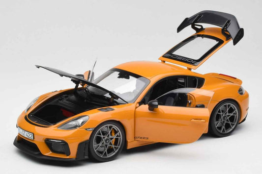 Norev 2023 Porsche 718 Cayman GT4 RS w/ Weissach Package Bahama Yellow 1:18 Cartsfy Inc.