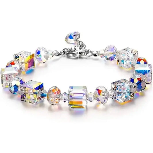 Northern Lights Artificial Crystal Bracelet 7"+ 2" Extension Chain Cartsfy Inc.