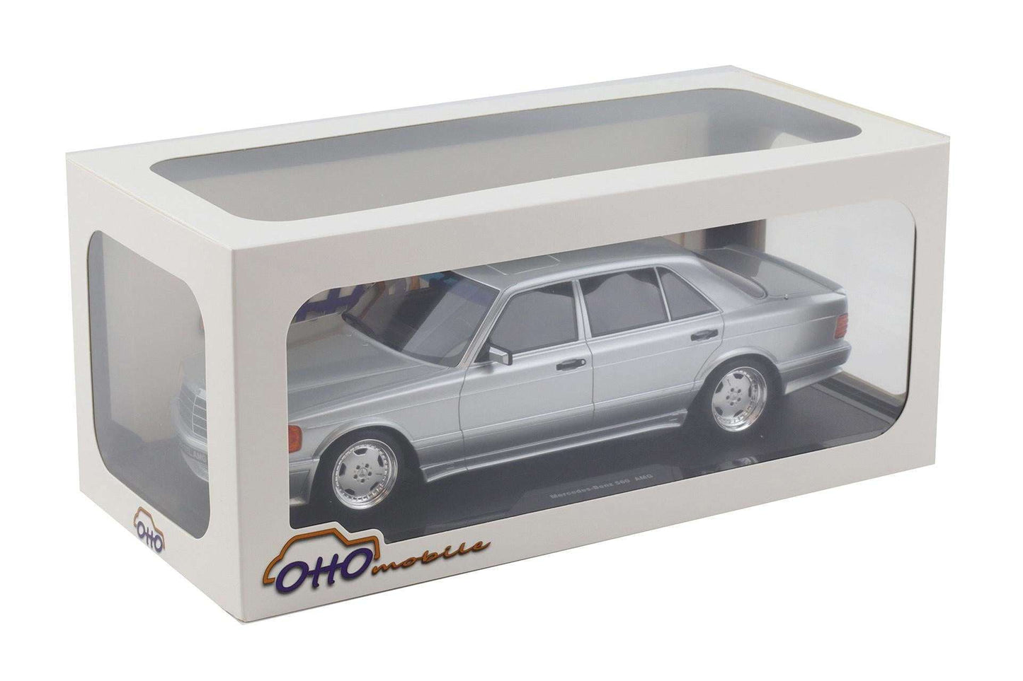 Otto 1989 Mercedes-Benz 560 6.0L SEL AMG W126 Brilliant Silver 1:18 STM Diecast Default Title Default Title-