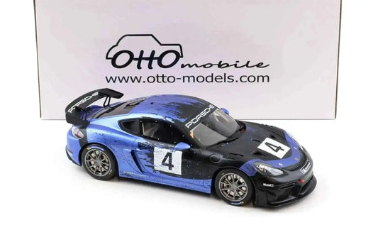 Otto 2021 Porsche 718 Cayman GT4 RS Clubsport #4 Blue & Black 1:18 Cartsfy Inc.