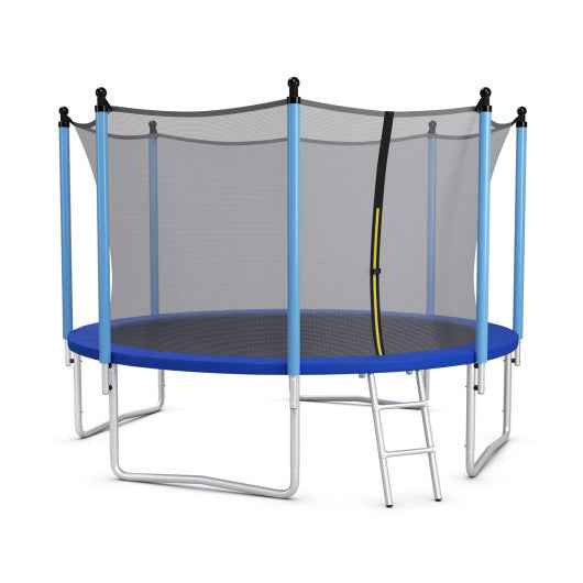 Outdoor Trampoline with Safety Closure Net-12 ft