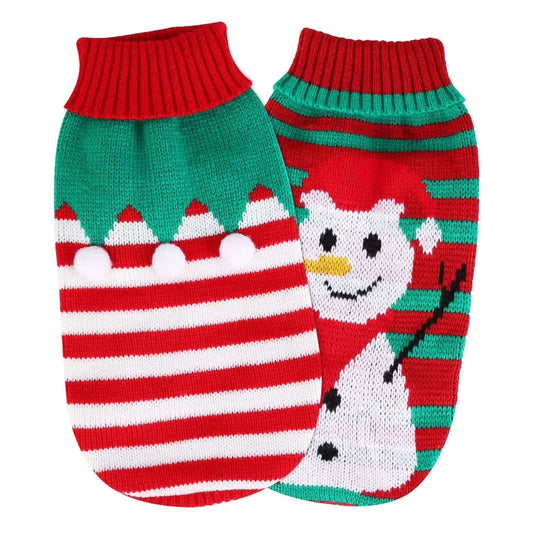 Pet Christmas Turtleneck Sweater DailySale Snowman / S Snowman / M Snowman / L Snowman / S-Snowman / M-Snowman / L-Snowman / XL-Furball / S-Furball / M-Furball / L-Furball / XL-