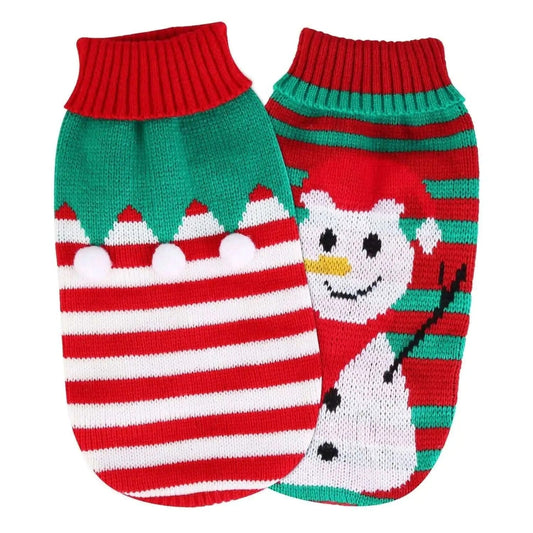 Pet Christmas Turtleneck Sweater DailySale Snowman / S Snowman / M Snowman / L Snowman / S-Snowman / M-Snowman / L-Snowman / XL-Furball / S-Furball / M-Furball / L-Furball / XL-