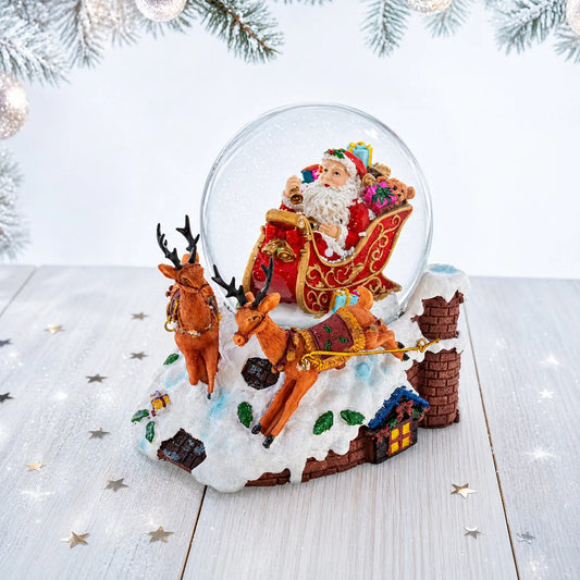Santa Delivering Gifts Musical Christmas Water Snow Globe BestPysanky Default Title Default Title-