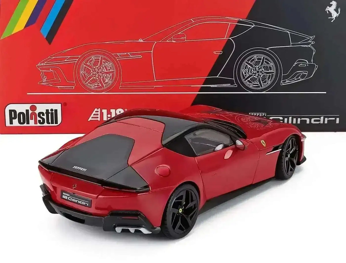 Polistil 2024 Ferrari 12Cilindri Rosso Corsa (Ferrari Red) High Fidelity WITH DISPLAY 1:18 Cartsfy Inc.