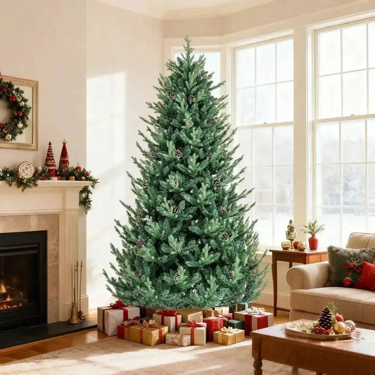 Pre-Lit Artificial Christmas Tree with Multicolored LED Lights-M Cartsfy Inc.