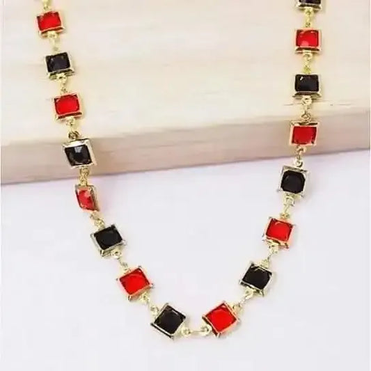 Red And Crystal Square Ankle Bracelet DailySale Default Title Default Title-