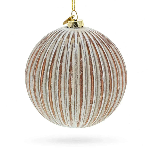 Ribbed Matte Glass Ball Glass Christmas Ornament BestPysanky Default Title Default Title-