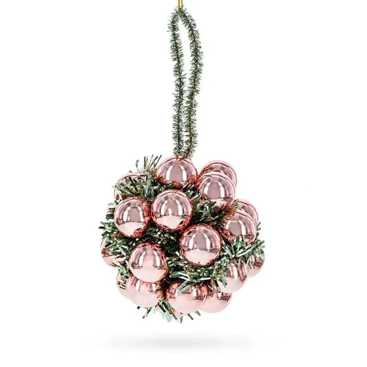Rose Gold Cluster Ball Glass Christmas Ornament BestPysanky Default Title Default Title-