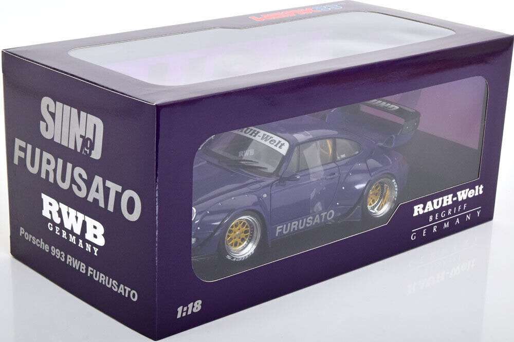Werk83 Porsche 911 (993) RWB Rauh-Welt Furusato Sidney Hoffmann Purple 1:18 STM Diecast Default Title Default Title-