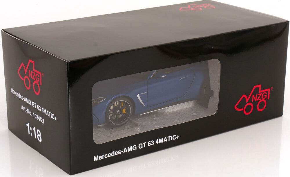 NZG 2023 Mercedes Benz AMG GT63 Coupe (C192) Matte Spectral Blue 1:18 STM Diecast Default Title Default Title-