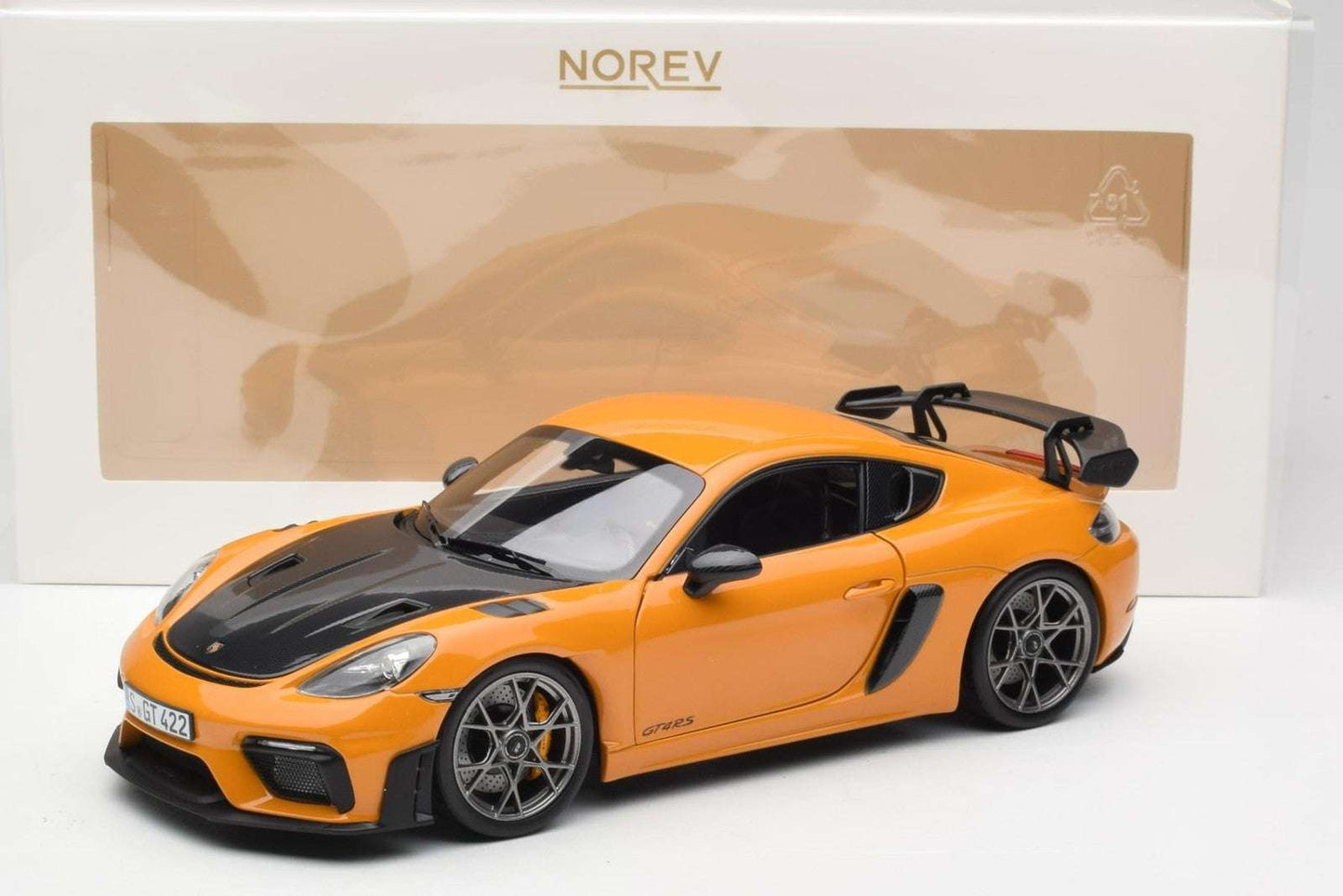 Norev 2023 Porsche 718 Cayman GT4 RS w/ Weissach Package Bahama Yellow 1:18 STM Diecast Default Title Default Title-