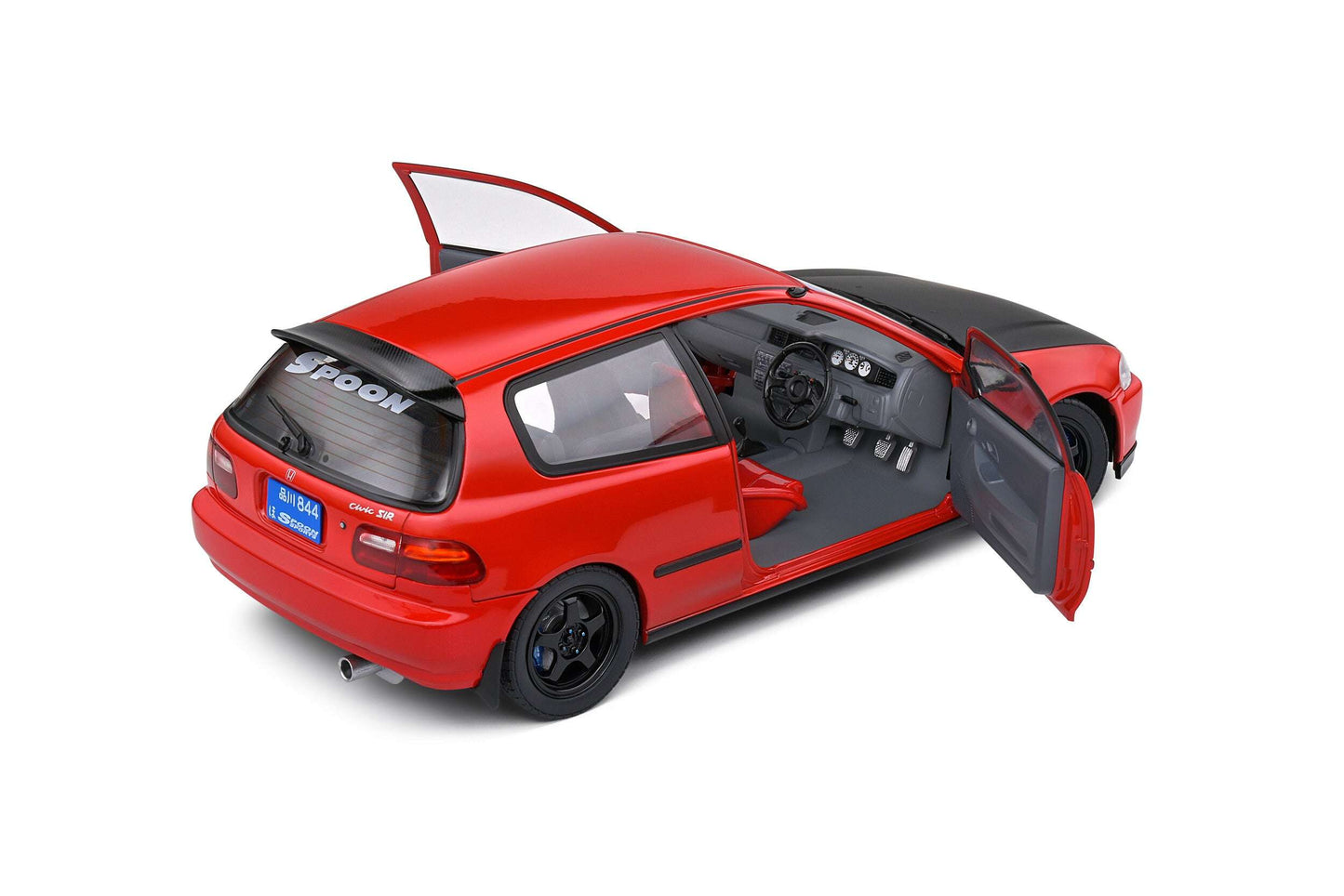 Solido 1991 Honda Civic EG6 Spoon Version Red w/ Black Hood 1:18 STM Diecast Default Title Default Title-