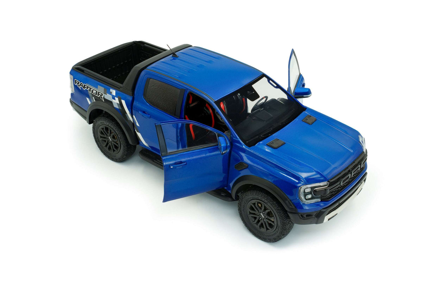 Solido 2024 Ford Ranger Raptor Crew Cab Pickup Truck Blue Lightning 1:18 STM Diecast Default Title Default Title-