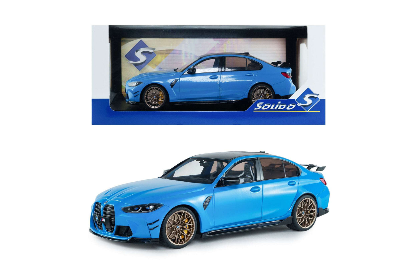 Solido 2024 BMW M3 M-Performance G80 Daytona Beach Blue 1:18 STM Diecast Default Title Default Title-