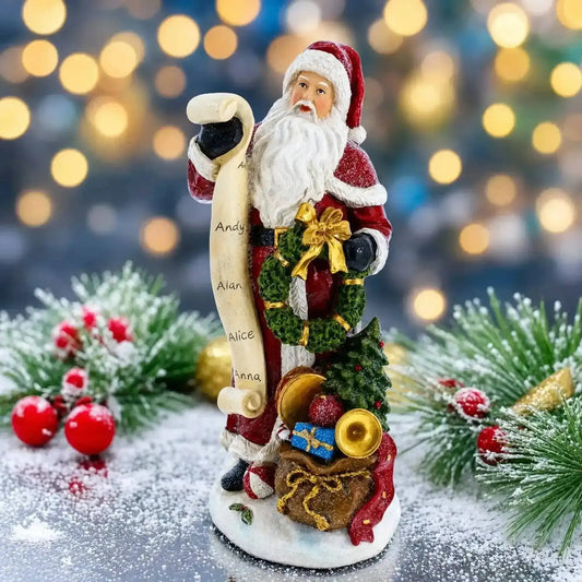 Santa Reading Christmas Gift List Figurine - Winter Holiday Decor 11.5 Inches Cartsfy Inc.