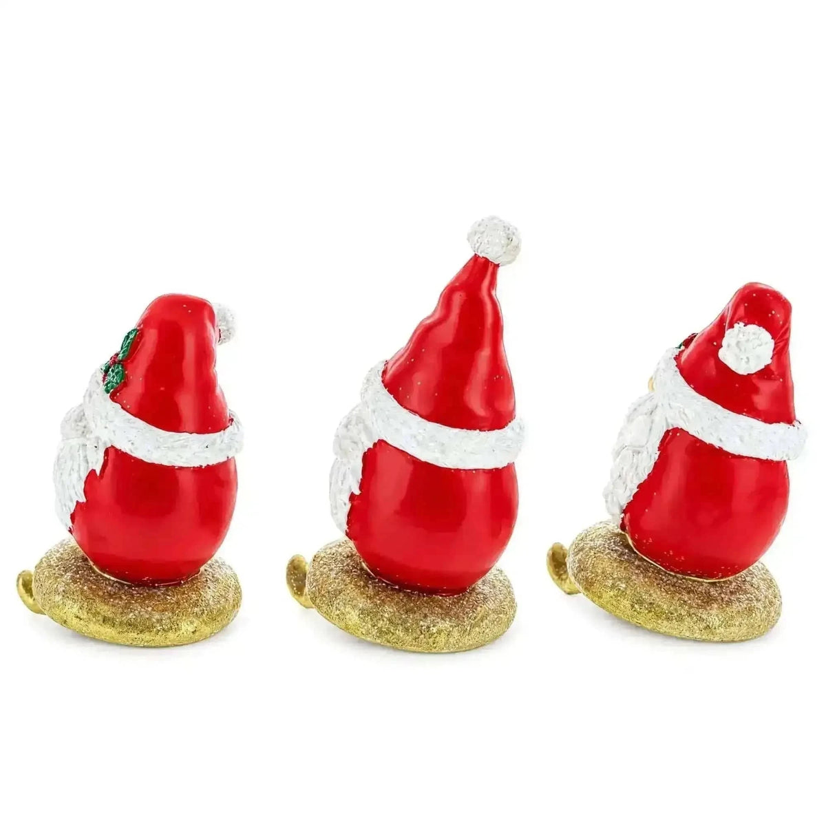 Set of 3 Santa Gnome Stocking Holders - Festive Christmas Mantel Hooks Cartsfy Inc.