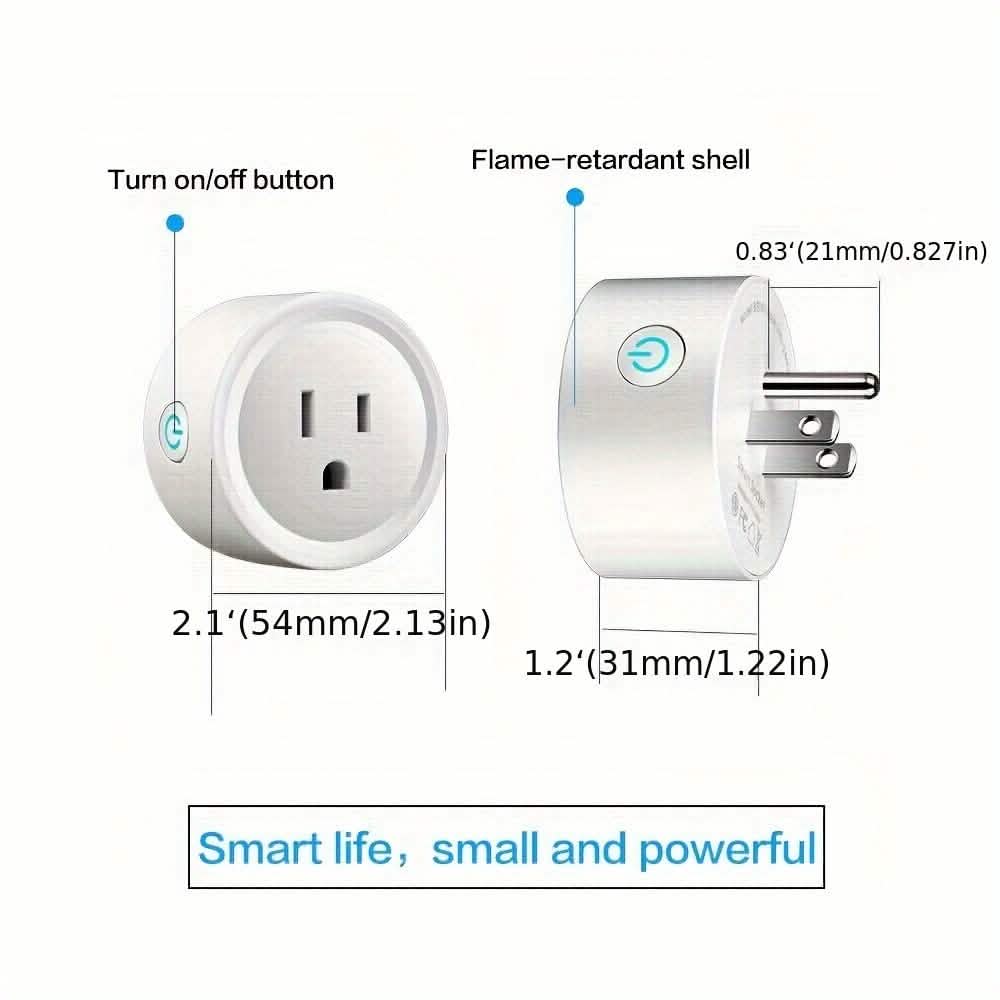 Smart WiFi Plug Outlet Adapter, Works with Alexa & Google, Timer, Voice Control, 2.4GHz Network Home Automation Cartsfy Inc.