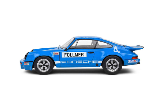 Solido 1974 Porsche 911 IROC Riverside No 4 Follmer IROC Blue 1:18 Cartsfy Inc.