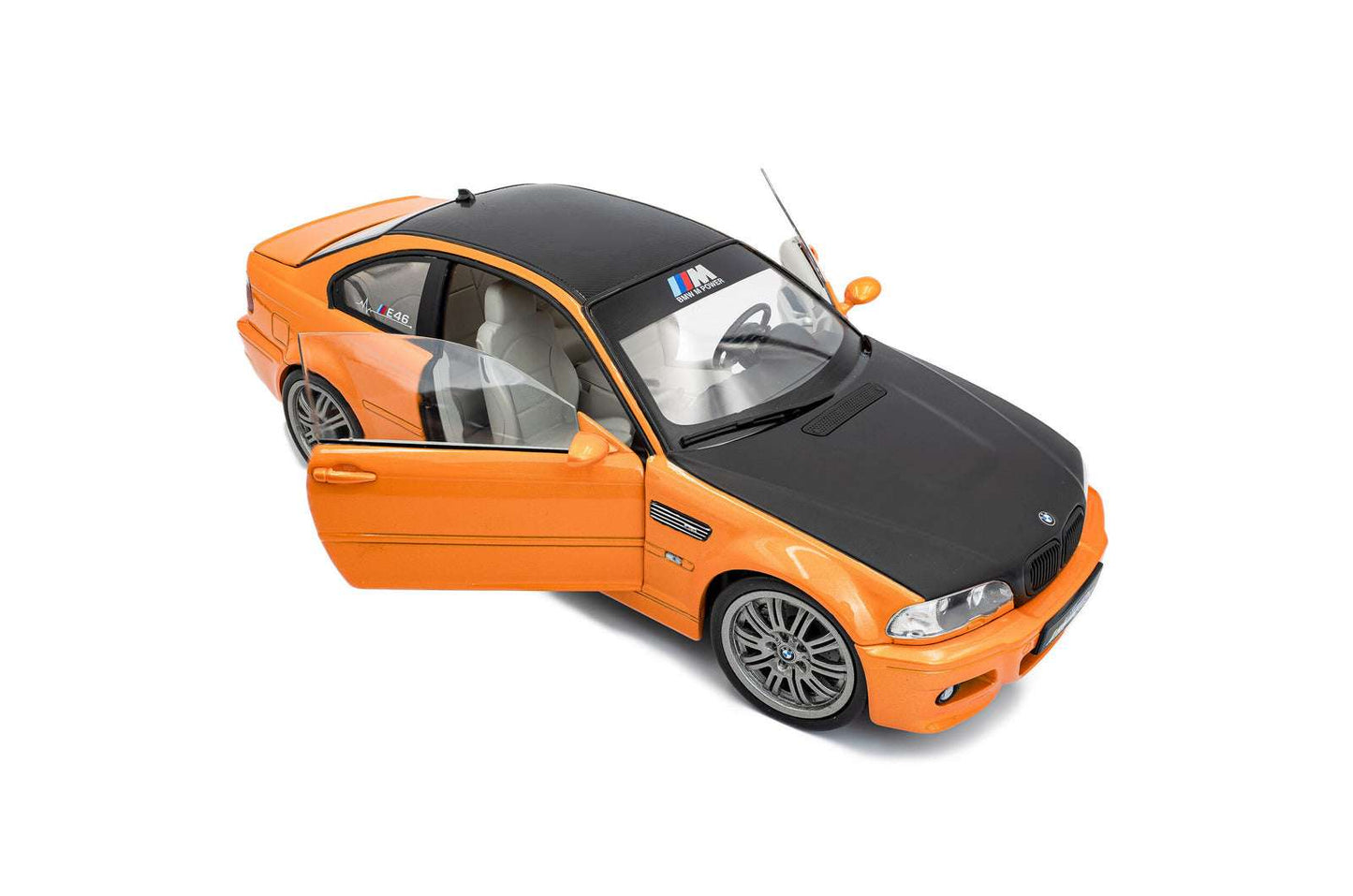 Solido 2000 BMW E46 Coupe Orange w/ Black Hood 1:18 Cartsfy Inc.