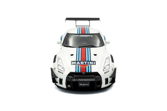 Solido 2024 Nissan GT-R (R35) W/ Liberty Walk Body Kit 2.0 Martini White 1:18 STM Diecast Default Title Default Title-