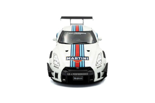 Solido 2024 Nissan GT-R (R35) W/ Liberty Walk Body Kit 2.0 Martini White 1:18 STM Diecast Default Title Default Title-