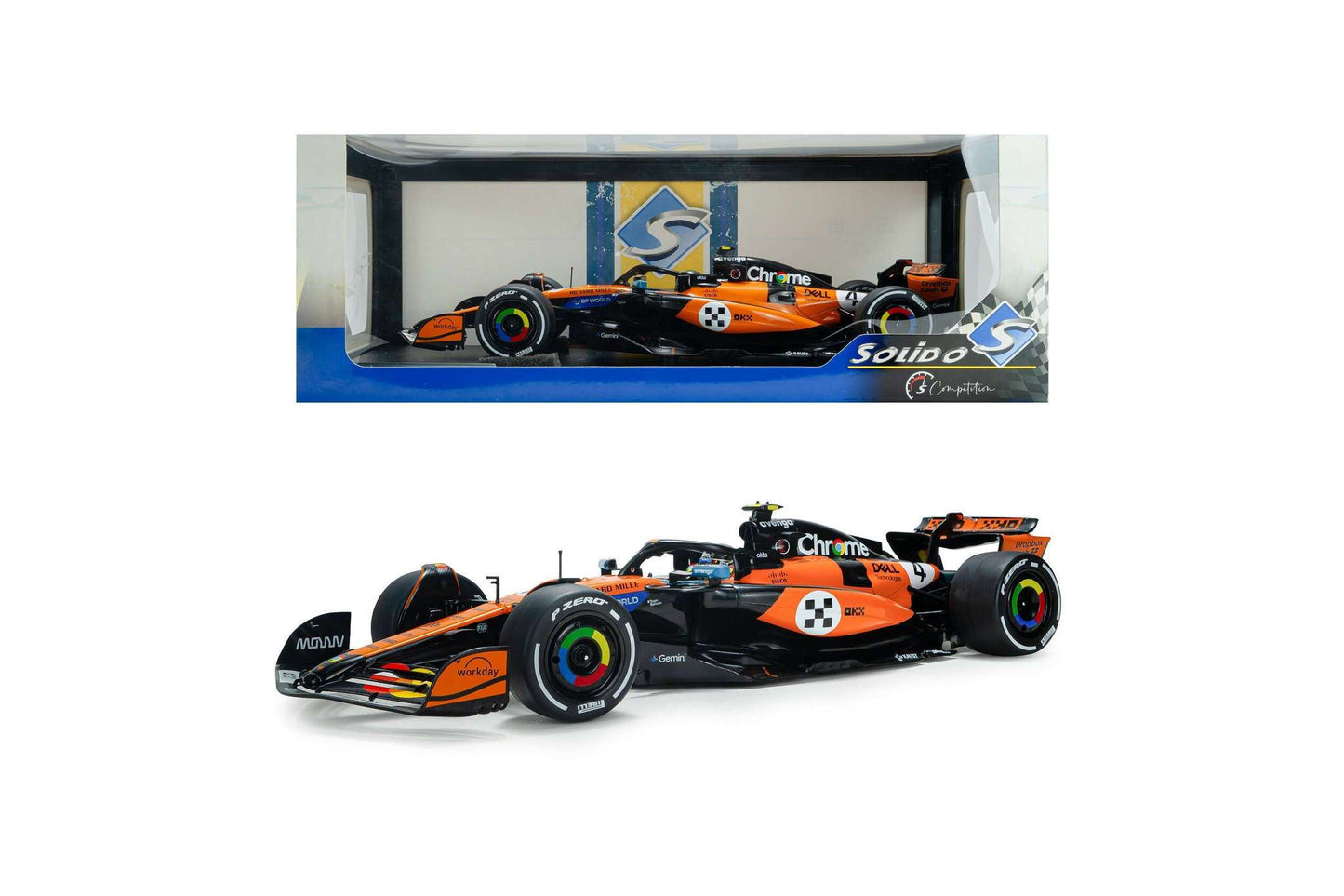 Solido Mclaren F1 Team MCL39 Orange #4 L. Norris Winner Monaco GP 2025 1:18 STM Diecast Default Title Default Title-