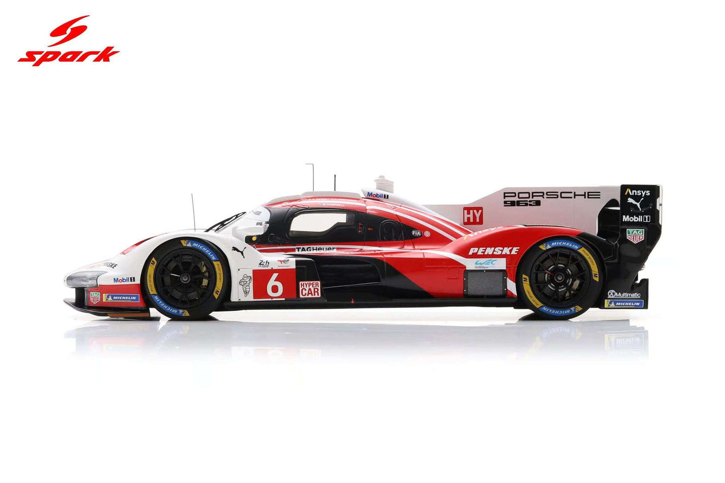 Spark Model Porsche 963 #6 Penske IMSA 2nd Le Mans 24hrs 2025 1:18 WITH DISPLAY Cartsfy Inc.