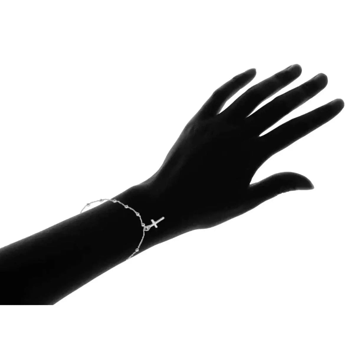 Sterling Silver Rosary Bracelet DailySale Default Title Default Title-