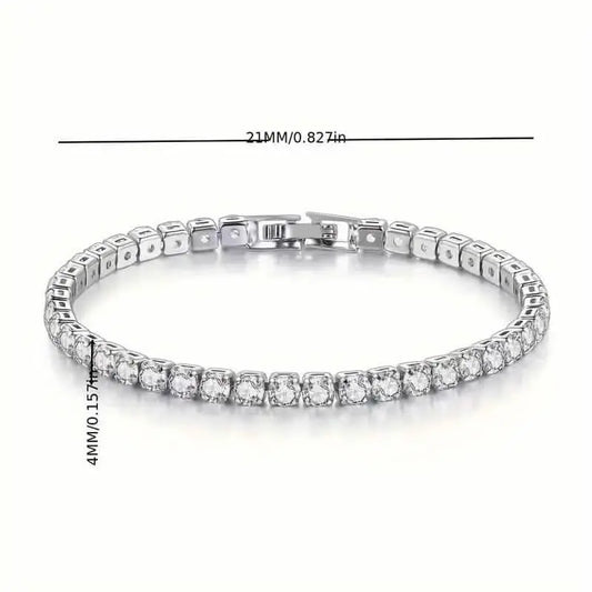 Tennis Single Row Synthetic Zircon Bracelet Cartsfy Inc.