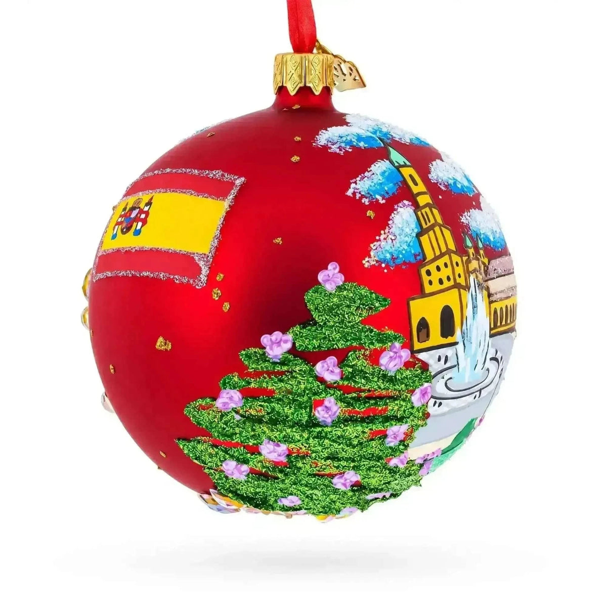The Plaza de España (Spain Square) Sevilla, Spain Glass Ball Christmas Ornament Cartsfy Inc.