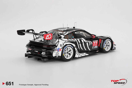 Topspeed Porsche 911 GT3 R (992) #77 Skeleton Rexy AO Racing IMSA Winner 2025 Petit Le Mans 1:18 Cartsfy Inc.