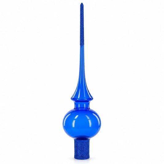 Translucent Blue Glass Christmas Tree Topper 11 Inches Cartsfy Inc.