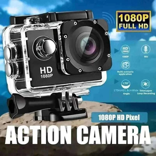 Ultra HD 1080P Action Camera – 140° Wide Angle, Fisheye Lens, LCD Display Cartsfy Inc.