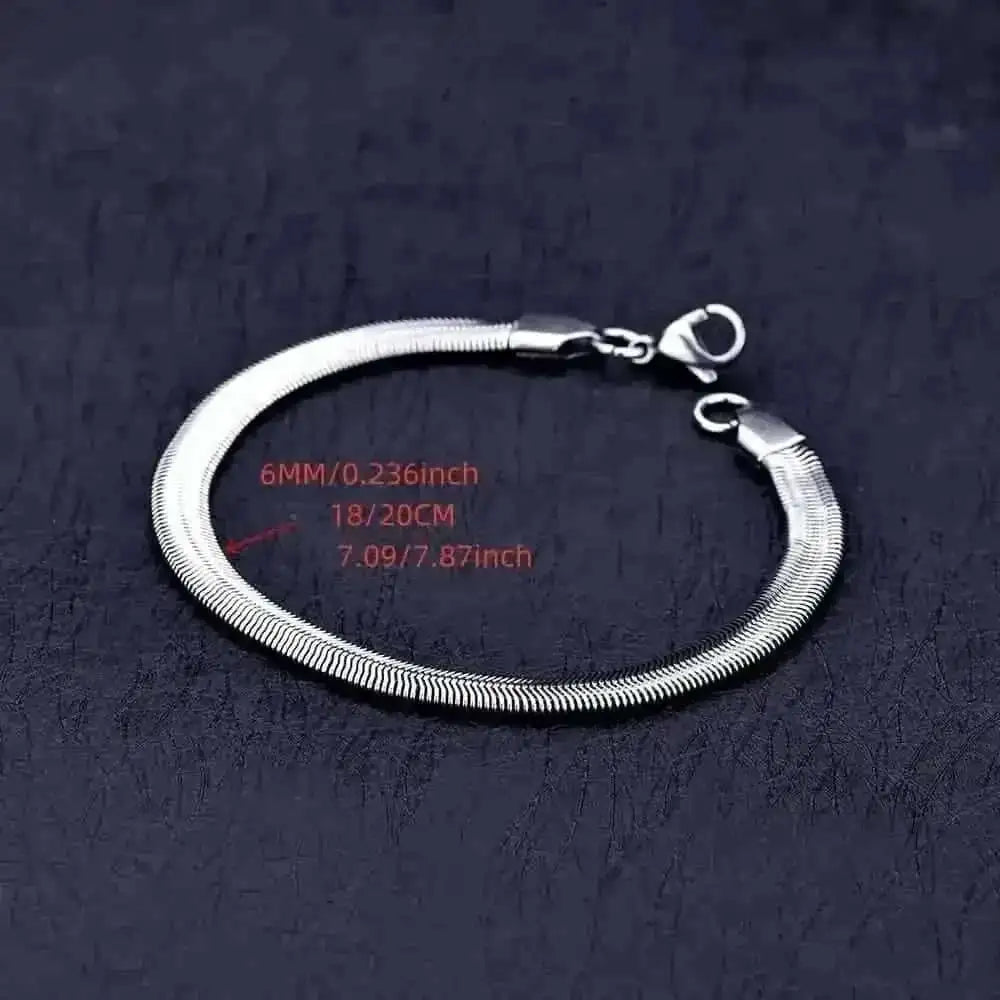 Unisex Stainless Steel Snake Chain Bracelet Cartsfy Inc.
