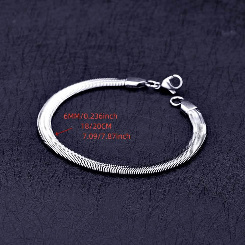 Unisex Stainless Steel Snake Chain Bracelet Cartsfy Inc.