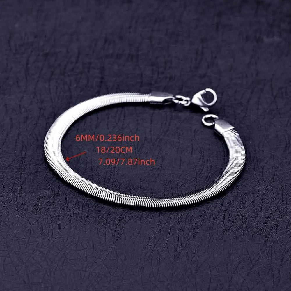 Unisex Stainless Steel Snake Chain Bracelet Cartsfy Inc.