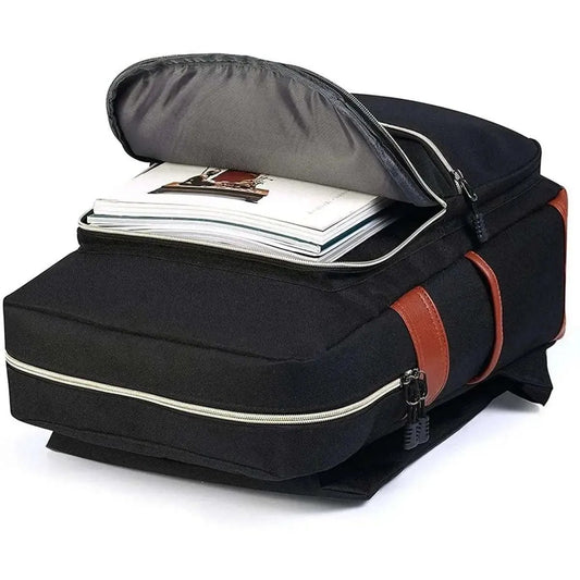 Vintage Laptop Backpack DailySale Black Green Gray Black-Green-Gray-Blue-