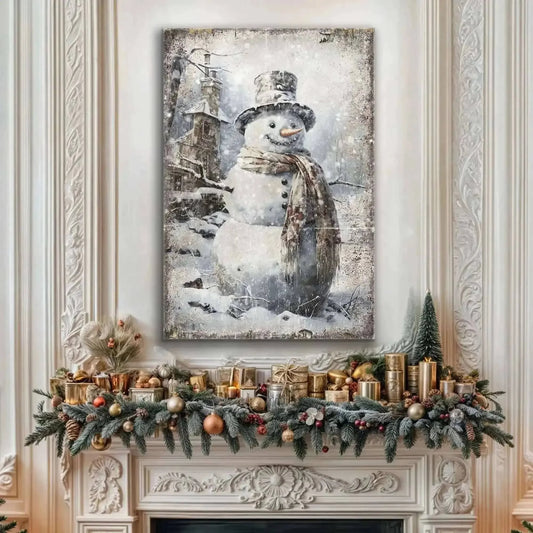 Vintage Snowman Christmas Wall Art II Cartsfy Inc.