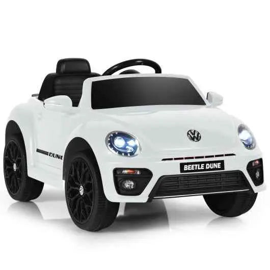 Volkswagen Beetle Kids Electric Ride On Car with Remote Control-White Cartsfy Inc.