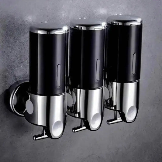 Wall Mounted Bathroom Shower Pump Dispenser DailySale Black / 2 Chamber Black / 3 Chamber Gold / 2 Chamber Black / 2 Chamber-Black / 3 Chamber-Gold / 2 Chamber-Gold / 3 Chamber-Silver / 2 Chamber-Silver / 3 Chamber-White / 2 Chamber-White / 3 Chamber-