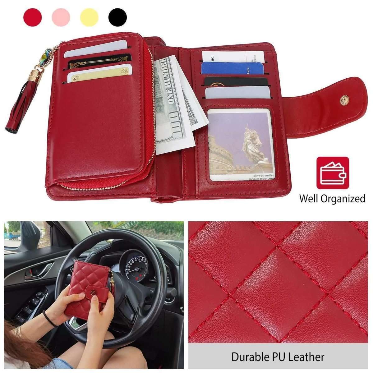 Women PU Leather Clutch Wallet Cartsfy Inc.