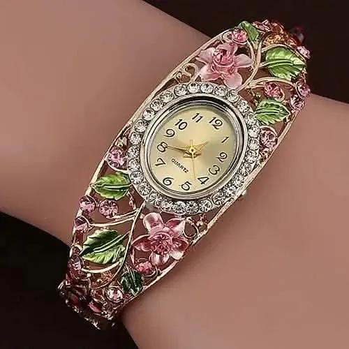 Women's Crystal Bracelet Wrist Watch DailySale Blue Gold Gray Blue-Gold-Gray-Pink-Purple-Multicolor-