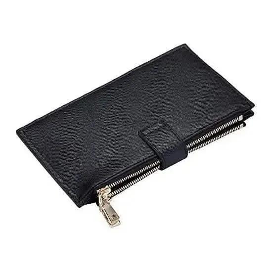 Women's RFID Blocking Wallet DailySale Gray Purple Blue Gray-Purple-Blue-Red-Black-Pink-Rose Red-