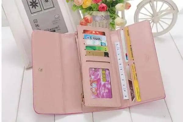 Womens Wallets Purses Plaid PU Leather Long Wallet Hasp Phone Bag DailySale Black Blue Pink Black-Blue-Pink-Sky Blue-Yellow-Rose Red-