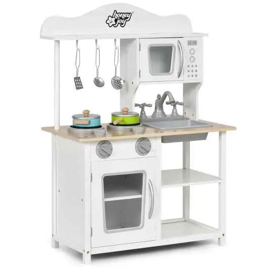 Wooden Pretend Play Kitchen Set for Kids with Accessories and Sink Cartsfy Inc.