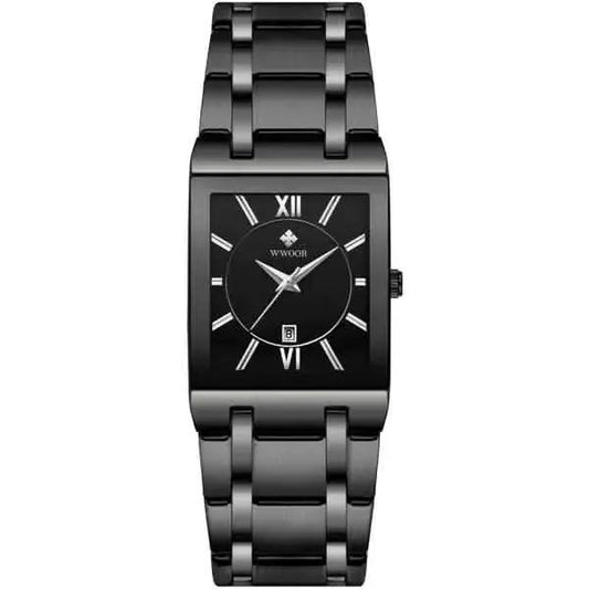 WWOOR Luxus Men Fashion Square Date Watch DailySale Black Gold Black/Gold Black-Gold-Black/Gold-