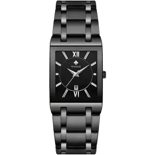 WWOOR Luxus Men Fashion Square Date Watch DailySale Black Gold Black/Gold Black-Gold-Black/Gold-