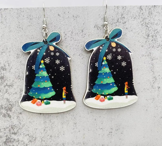 Adorable Vintage Wood Christmas Earrings Rooted Home Goods Default Title Default Title-